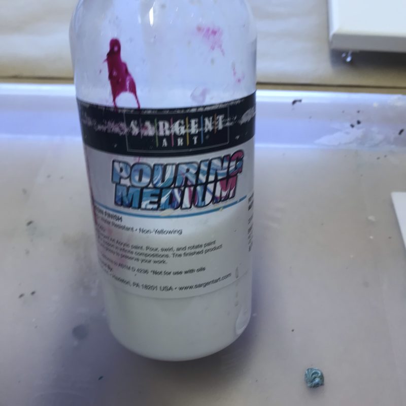 bottle of sargent paint pouring medium