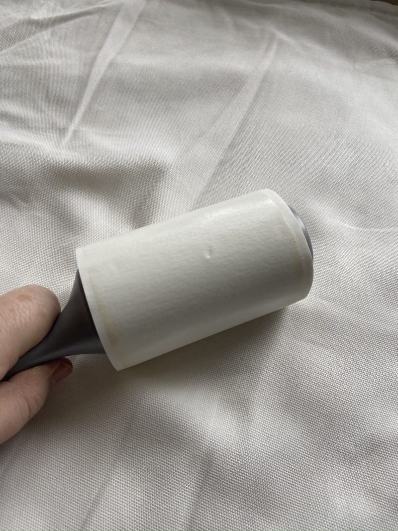 Lint Roller in use