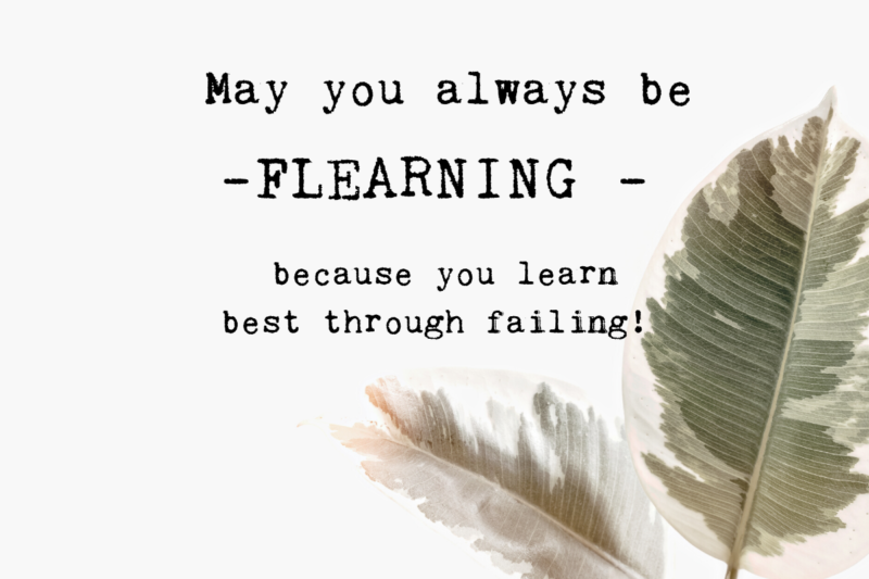 feathers on a white background with a quote about faling and learning