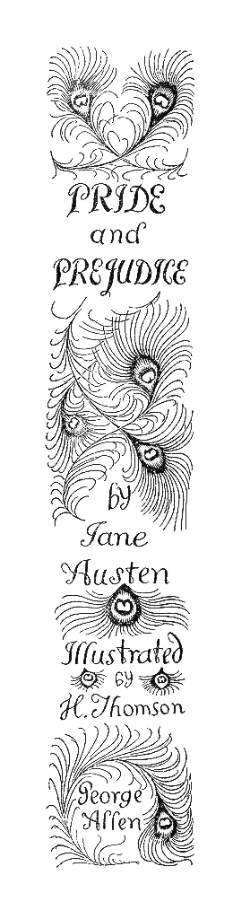 Jane Austen Pride and Prejudice Book Spine Black and White