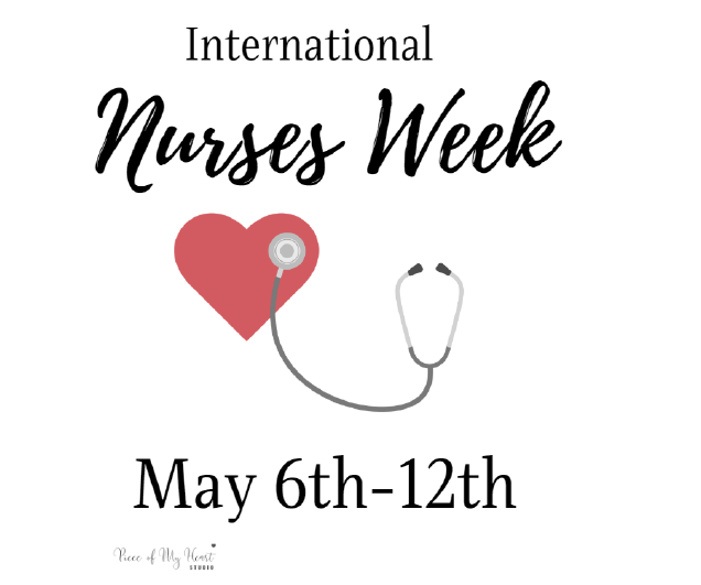 International Nurses Week heart stethoscope May 6 - 12