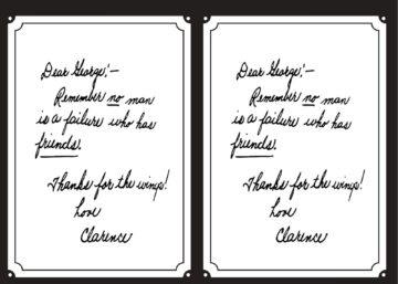 Digital download printable Quote from It's A Wonderful Life from  Clarence to George printed on  labels 2 to a page with black and white